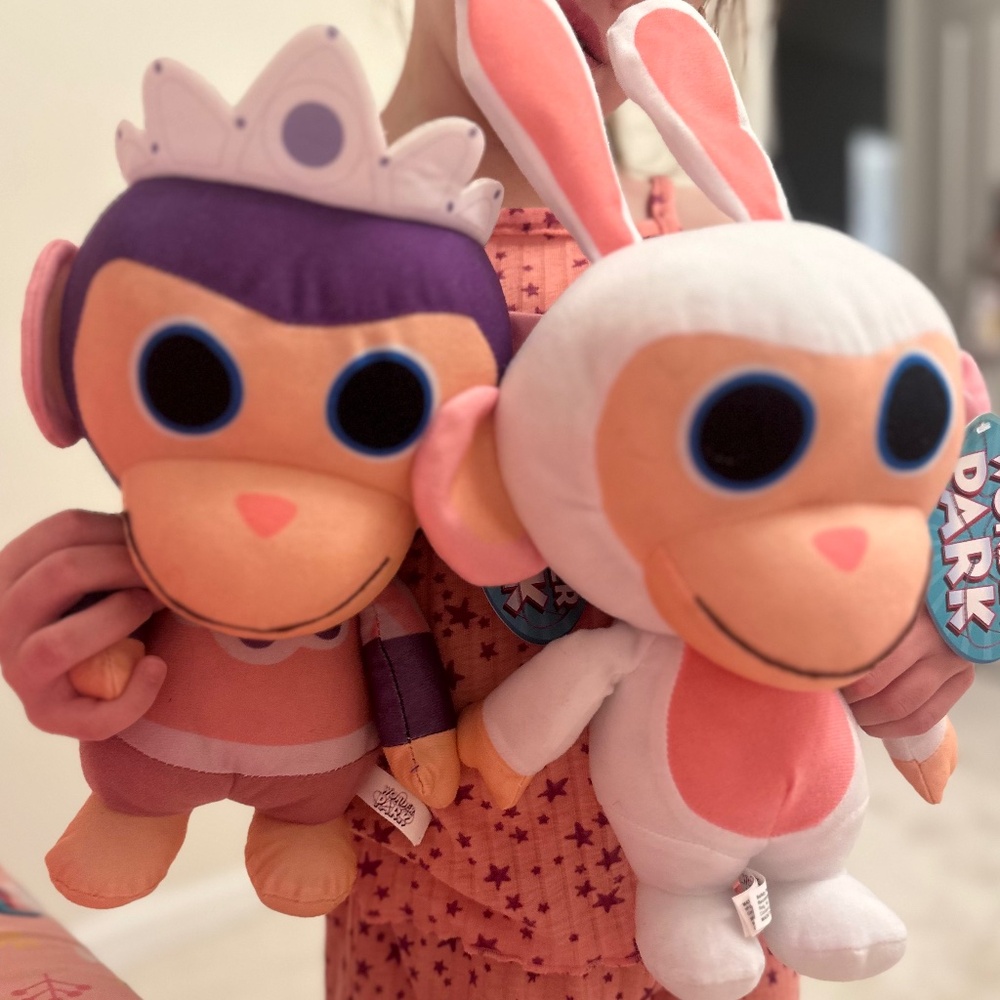 Wonder Park Movie Plush Princess Chimpy and Bunny Chimpy - NWT